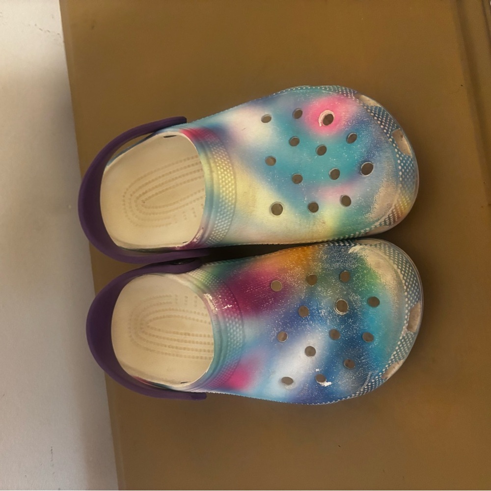 Tie Dye Colorful Kids Crocs